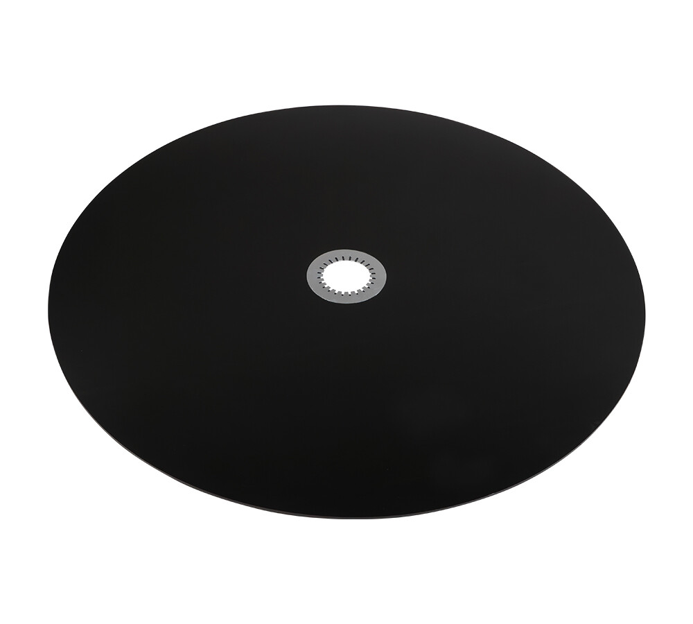 36" Fifth Wheel Disc Lube Plate w/ Steel Retention Clip - 5mm Thick, HDPE