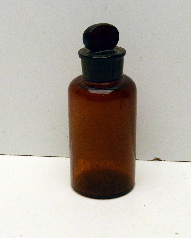 Apothecary Jar Amber Brown bottle