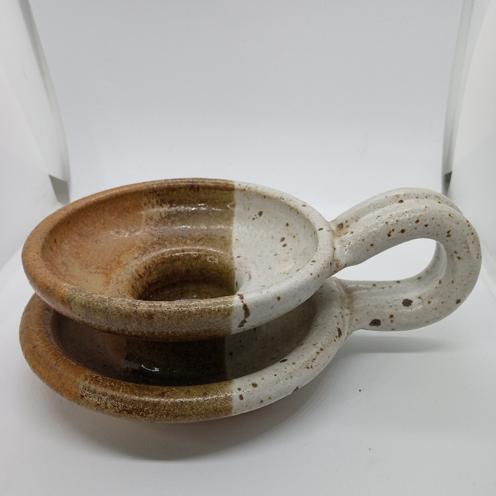 Handmade Studio Art Pottery Candlestick