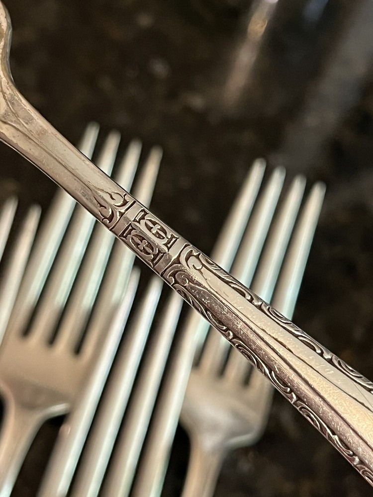 CROMWELL 7 Silverplate A1 Dinner Forks 7 5/8” No Monograms