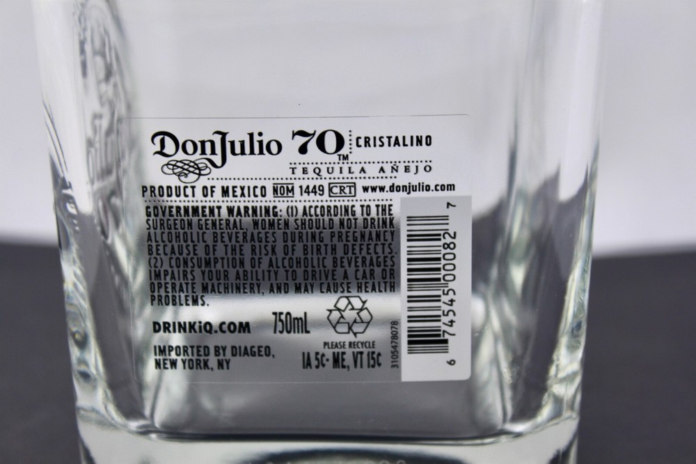 TEQUILA DON JULIO 70 EMPTY BOTTLE AND BOX – MINT