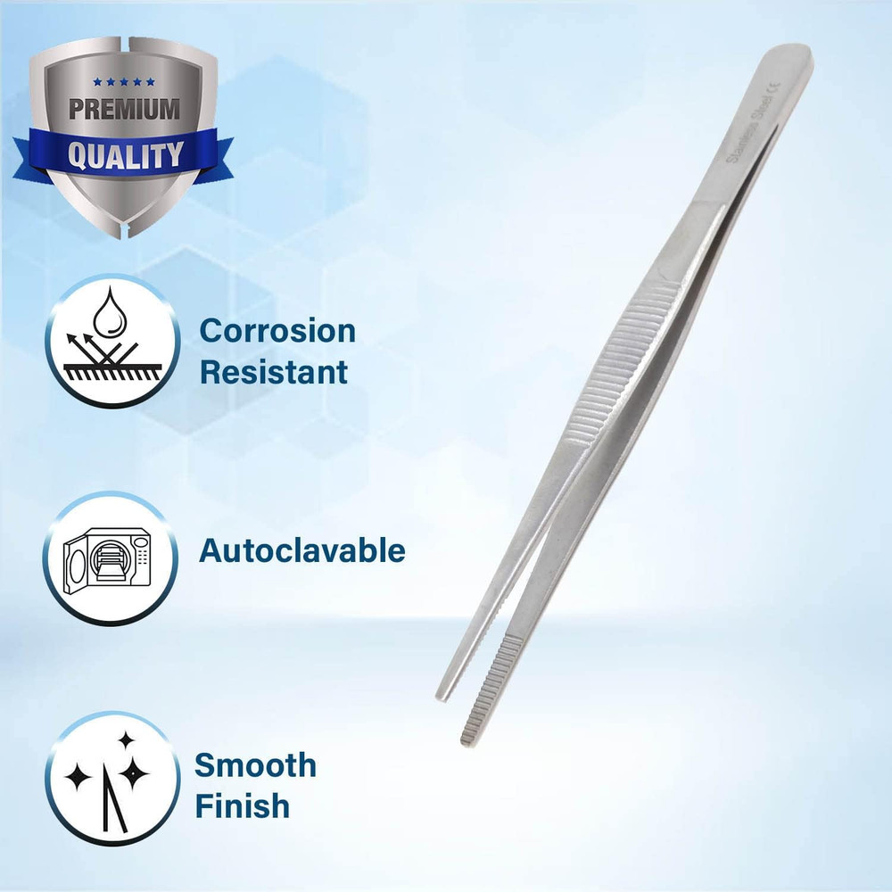 Stainless Steel Thumb Forceps 5.5"