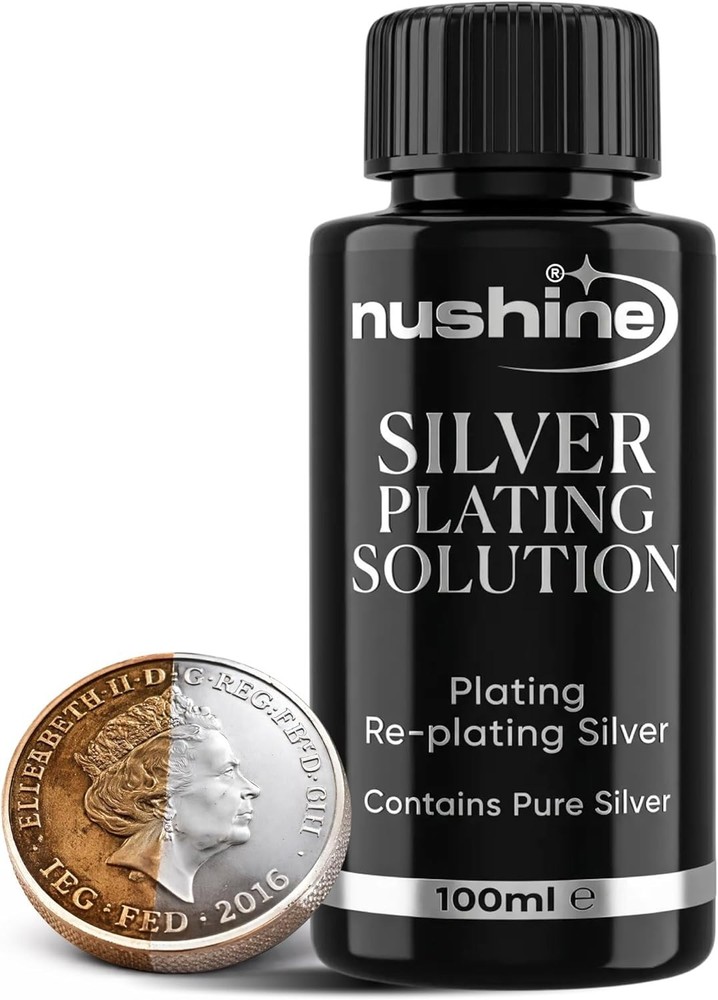 Silver Plating Solution 3.4 Oz - Permanently Plate PureSilver onto Worn Silve...