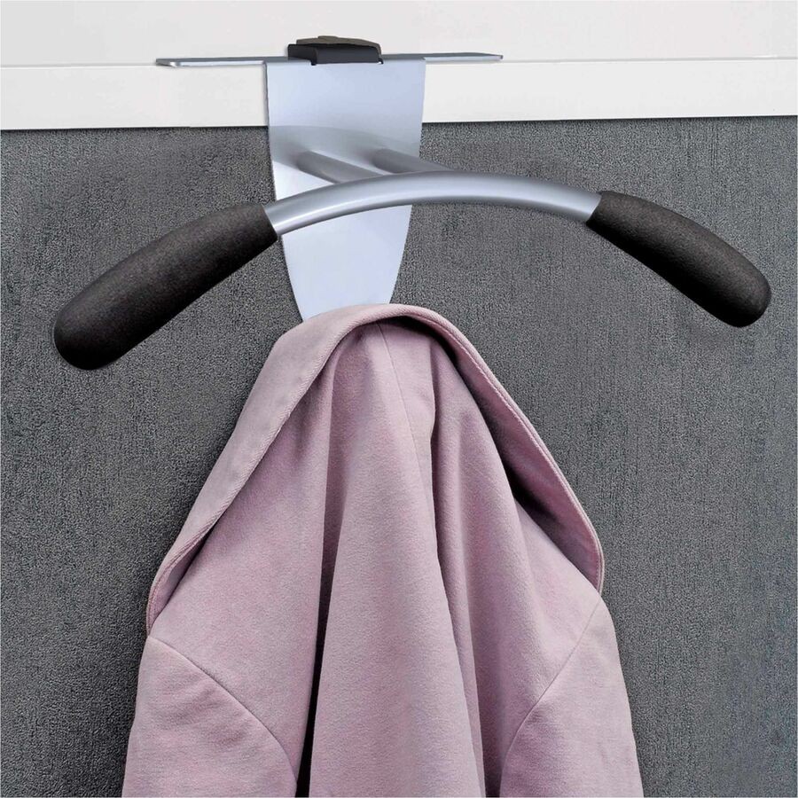 Alba PMMOUSPART Coat Hook 44 Lb Capacity Silver Black