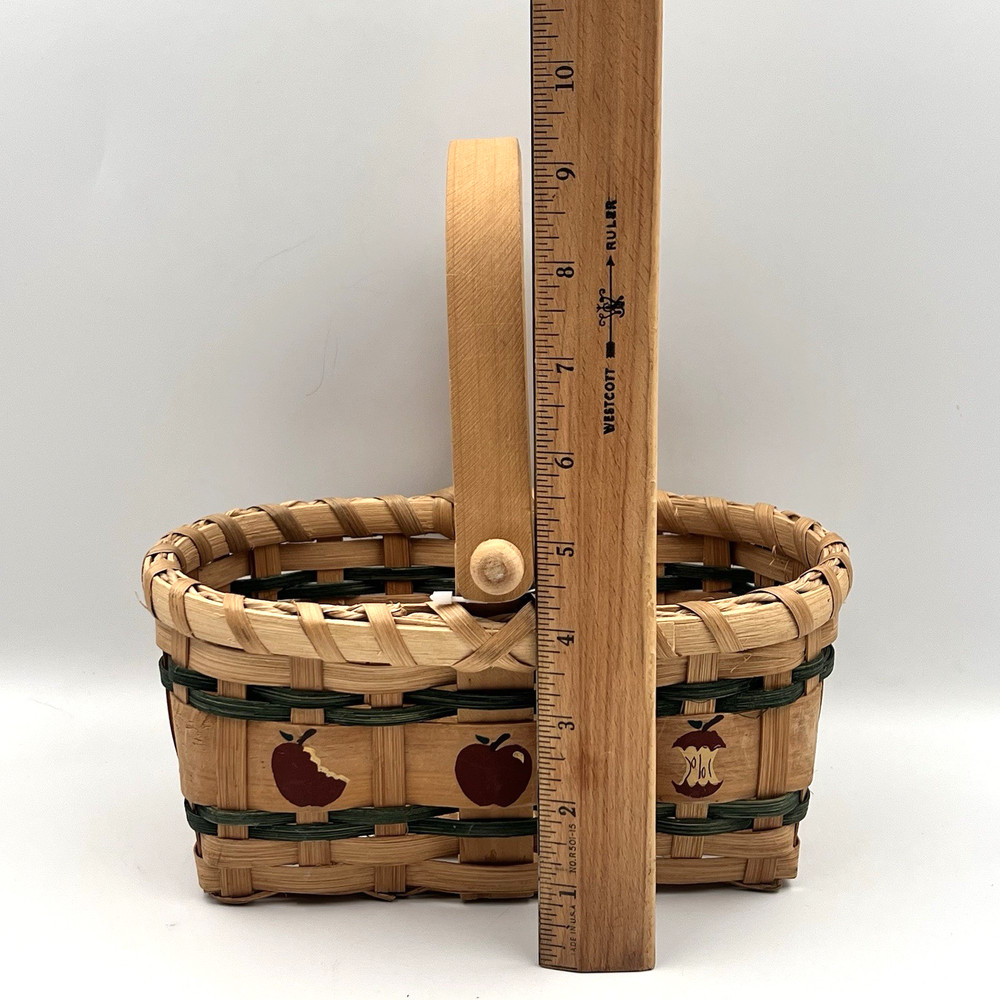 Primitive Apple woven Basket Decor Cottagecore Crazy Mountain