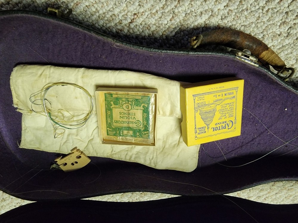 Vintage violin hard case