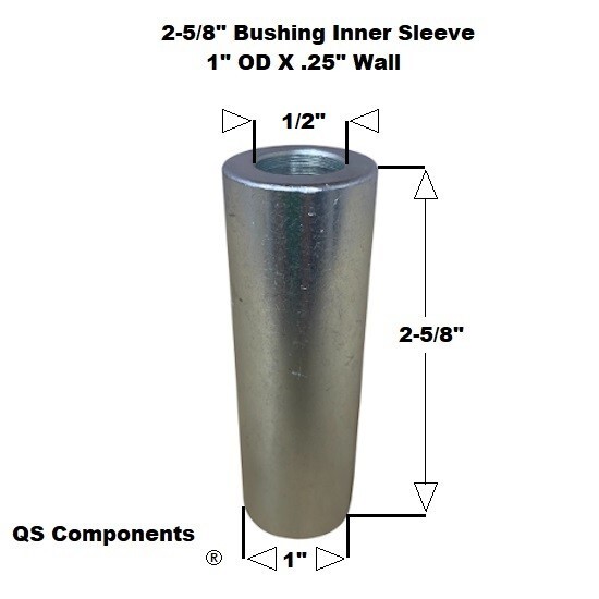 2 5/8" Width 1/2" Hole Polyurethane Bushing Kit With Hardware