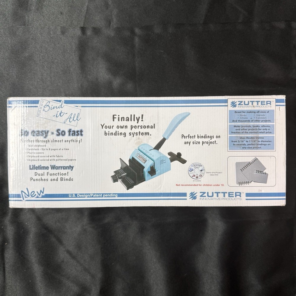 Zutter Bind It All Comb Binder Punch Blue Model 2648