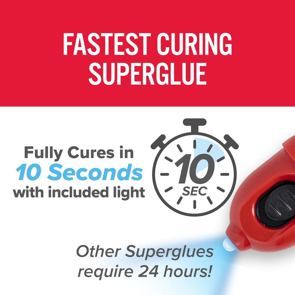 Light-Activated Superglue, Clear, 5g, 2-Pack