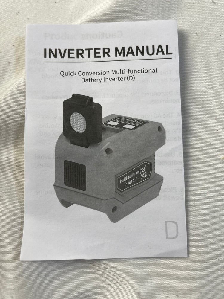 AZOCEK 220W Multi-Function Battery Inverter | AC Outlet + USB-A + USB-C + 400LM