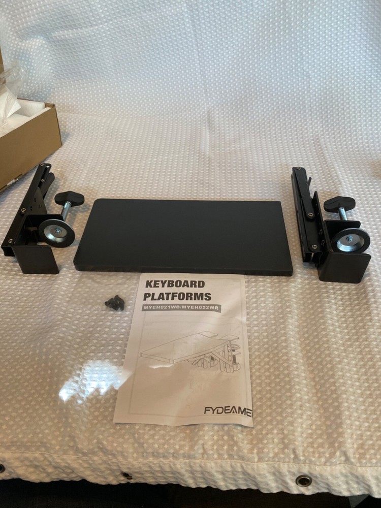 keyboard tray clamp on