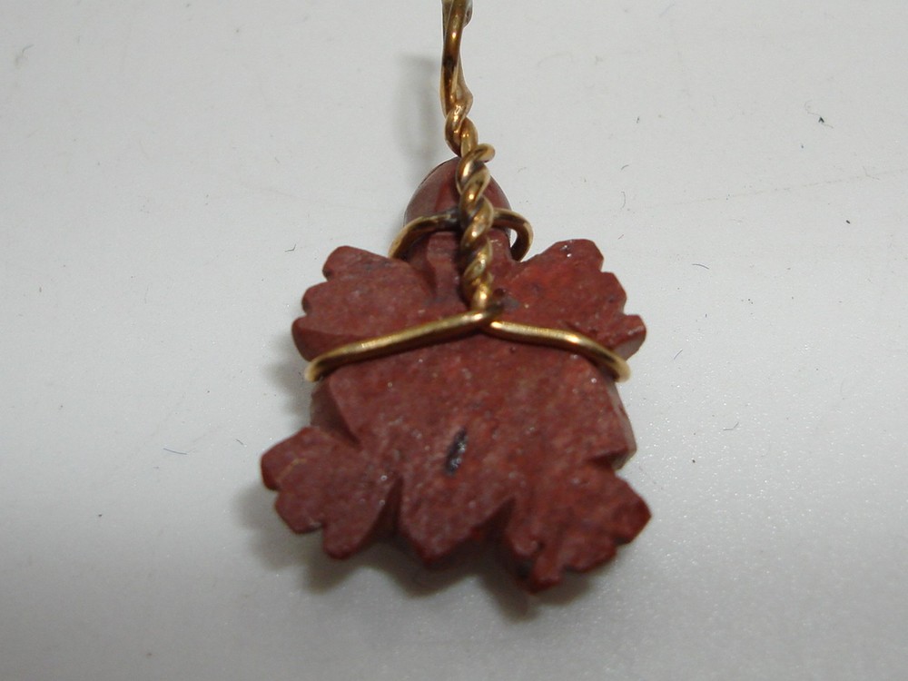 VINTAGE CARVED RED JASPER TURTLE CHARM!