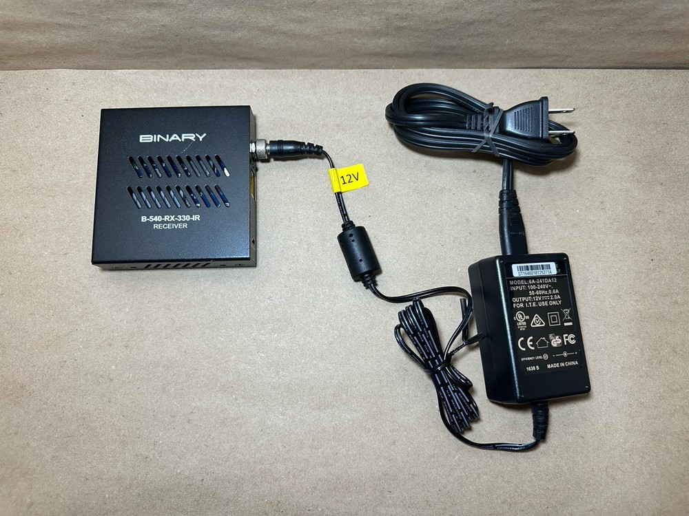 BINARY B-540-RX-330-IR Receiver  w/ Power Supply