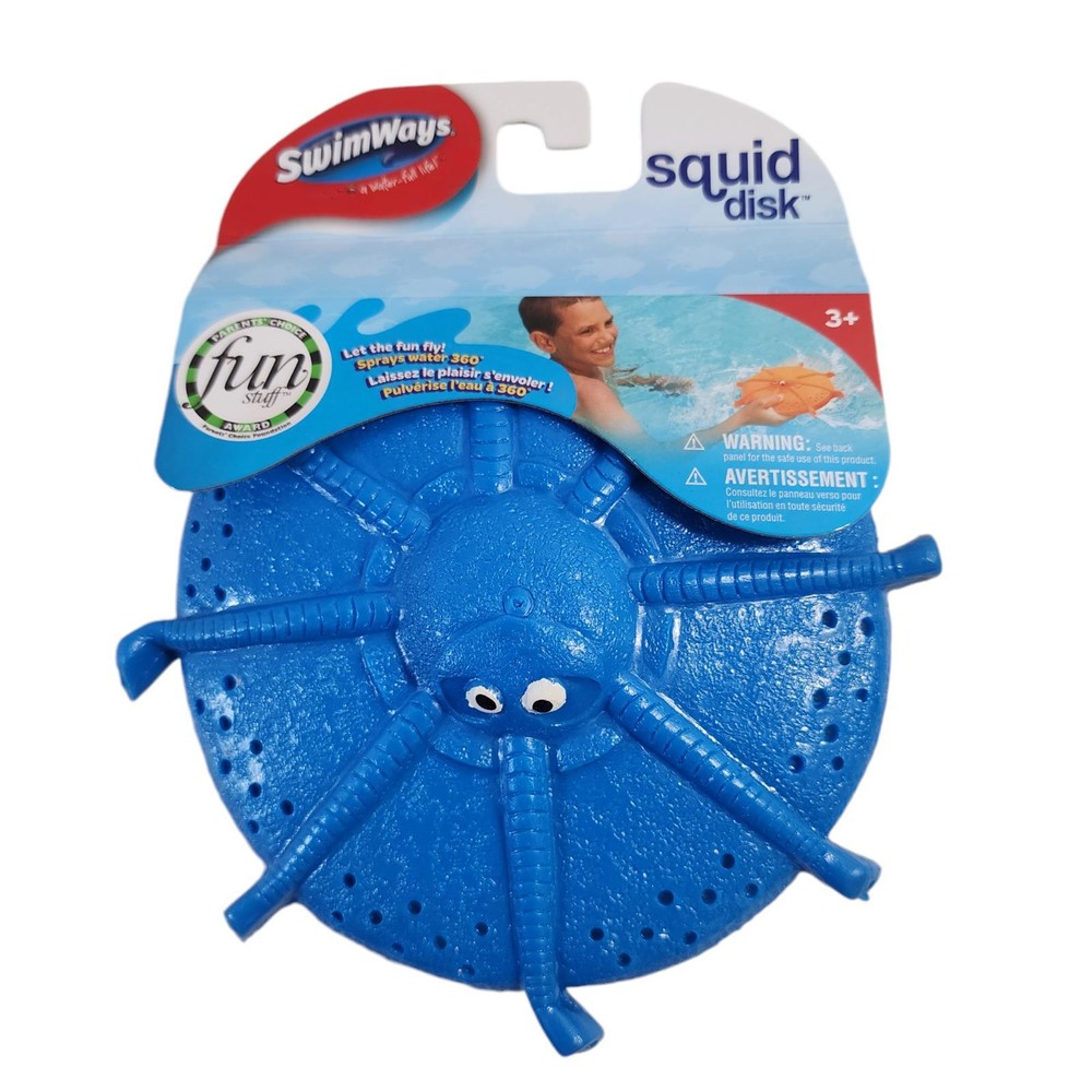 Swimways Pool Water Spray Disk Ball Squid Disk Toy Toss and Catch Fun Stuff