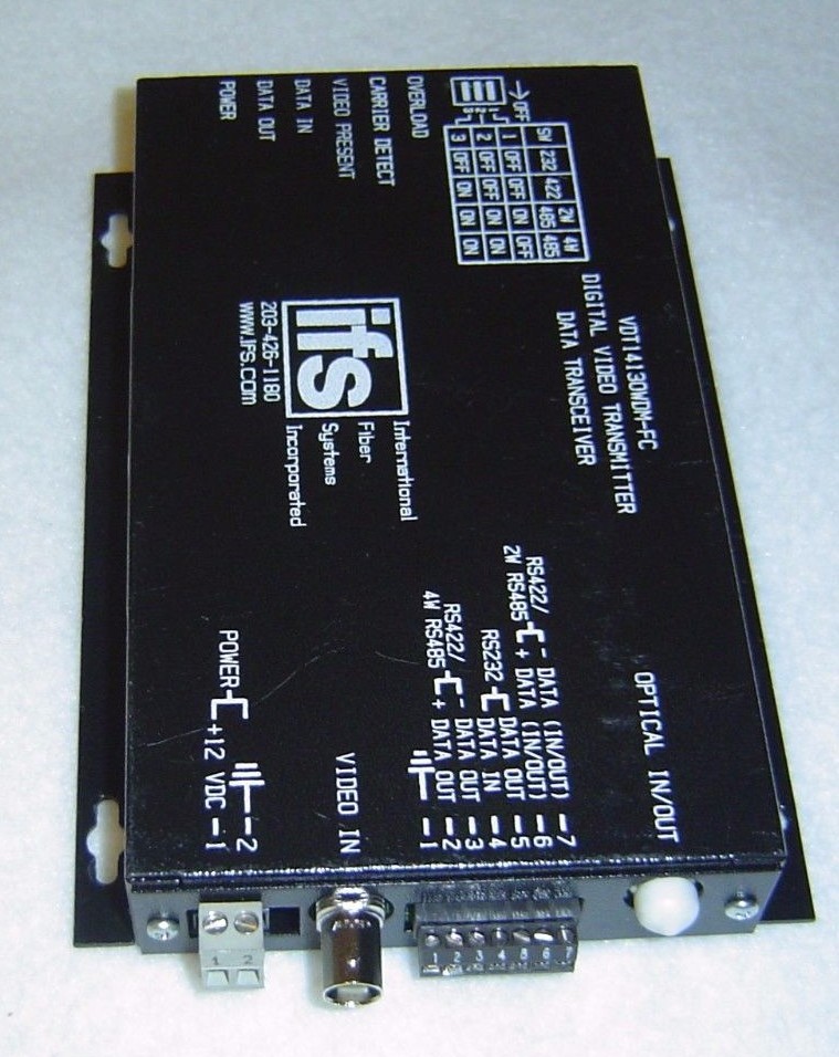 IFS VDT14130WDM-FC Digital Video Transmitter Data Transceiver