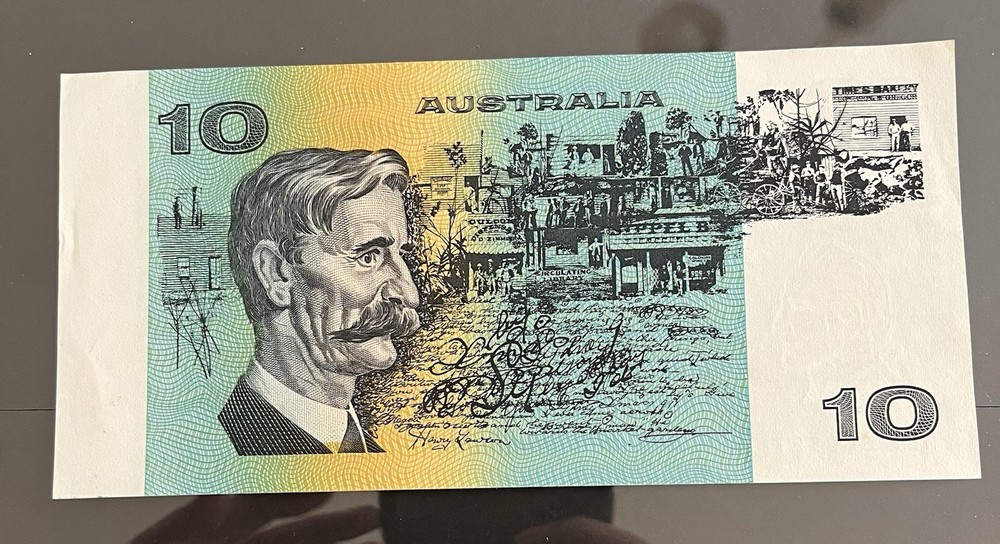 Aust 1991 $10 Fraser/Cole Error note aUNC - Rare