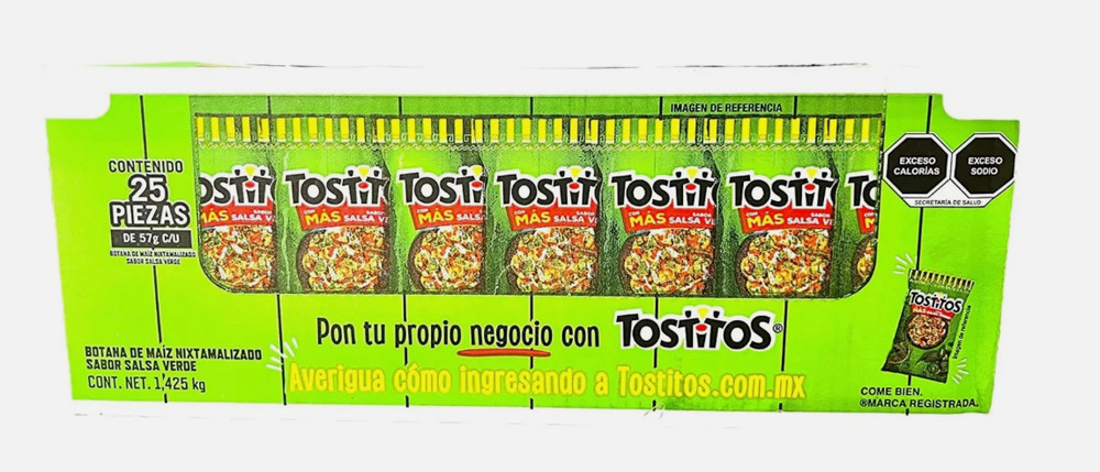 Sabritas Tostitos Salsa Verde - 25 Pack Authentic Mexican Chips