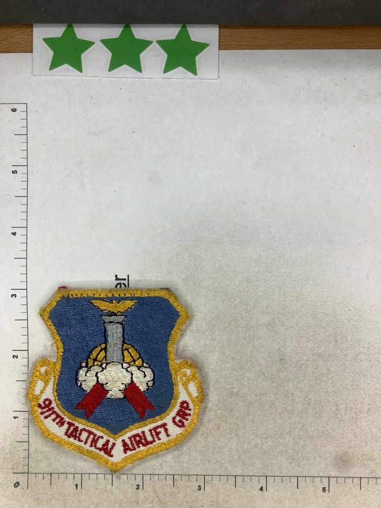 VINTAGE USAF 911TH TACTICAL AIRLIFT GROUP SQUADRON PATCH