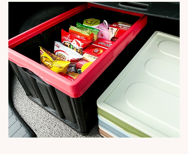 Collapsible Stackable Plastic Storage Box for Your Home, Office, or Car.