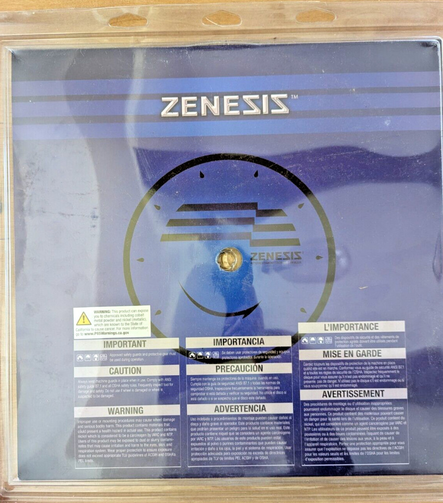 Zenesis: Patterned Diamond Continuous Rim Blade 14"