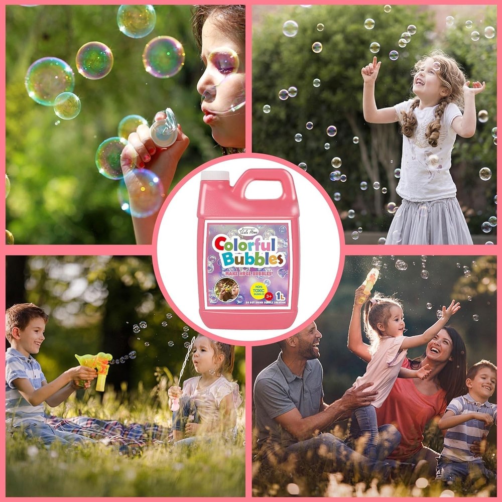 Concentrated Bubble Solution, 1 L/ 33.8 OZ Refill for Bubble Machines, Giant ...