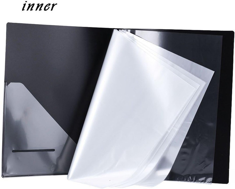 WOGOD Music Sheet File Paper Documents Storage Folder Holder Folder-black