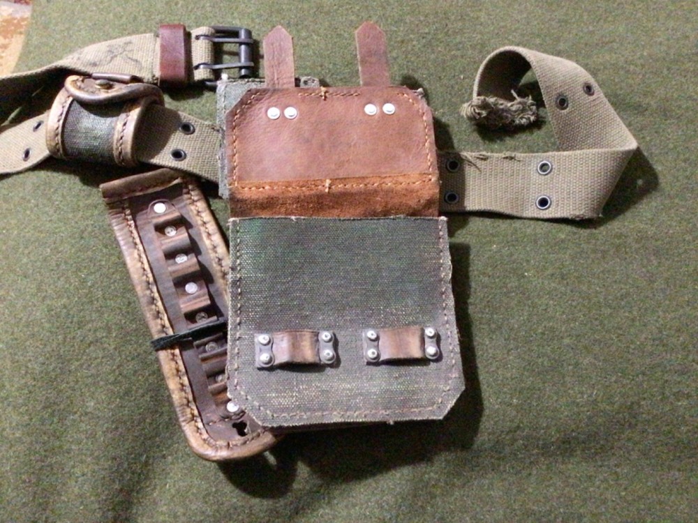 Apocalypse wasteland leather ammo bag.