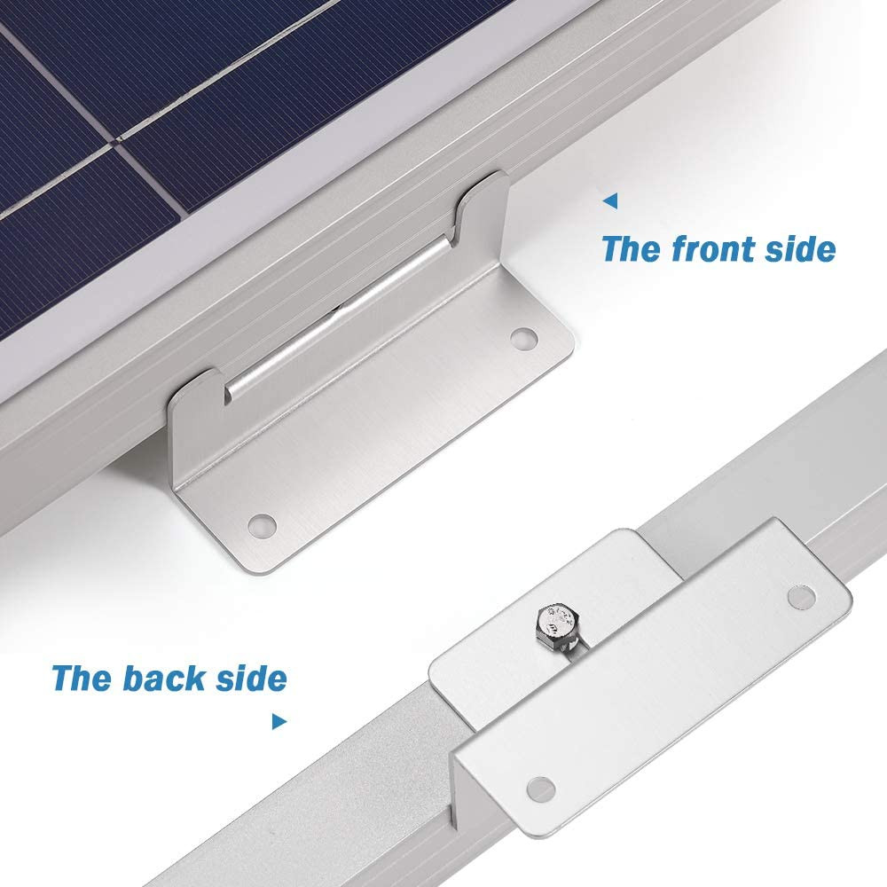 PowMr Solar Panel Mounts Z Brackets One Set for Mounting Solar Panel Flat Roof