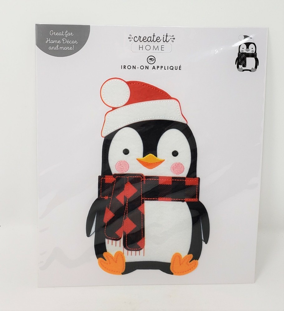 Create It Home Iron-On Applique - New - Penguin