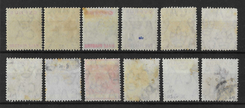 Cyprus 1902-10 EDVII Definitive Selection (12v)