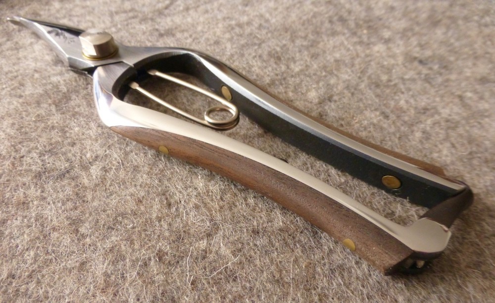 New Soke Hidehisa Walnut Clad Handle Japanese Pruning Shears Secateurs Quality!