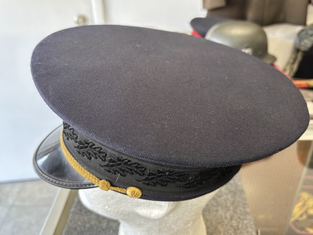 Danish Air Force Officers Blue Wool Visor Hat