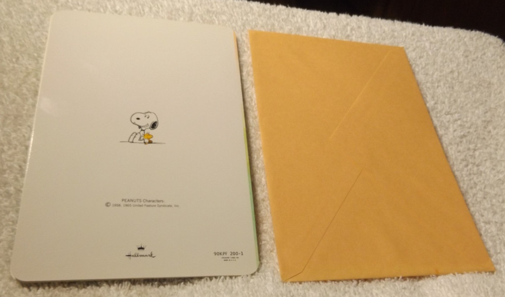 Peanuts Vintage Hallmark "Quick Note" Greeting Card unused