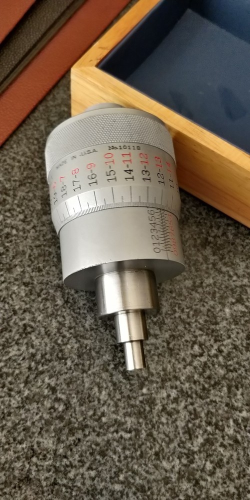 lufkin No. 1011B large Micrometer head. reading in both directions