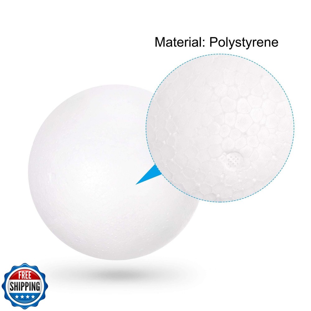uxcell 25Pcs 1.5" White Polystyrene Foam Balls Smooth Round Solid Ball for Cr