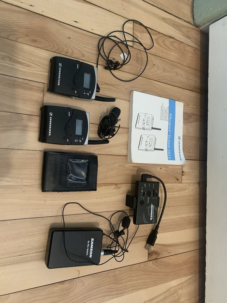 portable microphone lot - sennheiser and samson