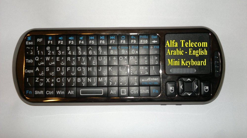Arabic English 2.4 RF  Mini Keyboard linux android windows laser backlight