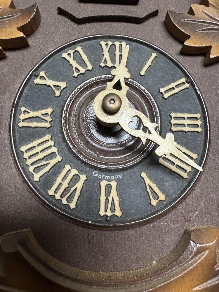 Vintage Antique Germany Black Forest Strike,Cuckoo Clock, 2 Weights Driven Read