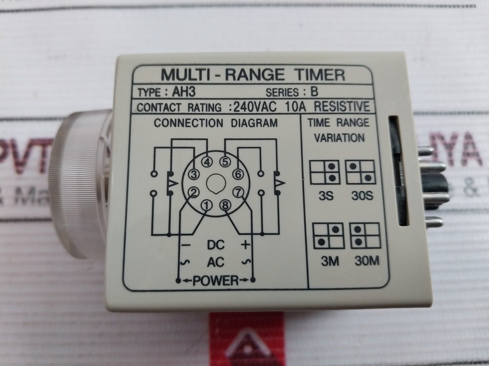 ANLY AH3 Multi-Range Timer AH3-B 240VAC 10A Resistive