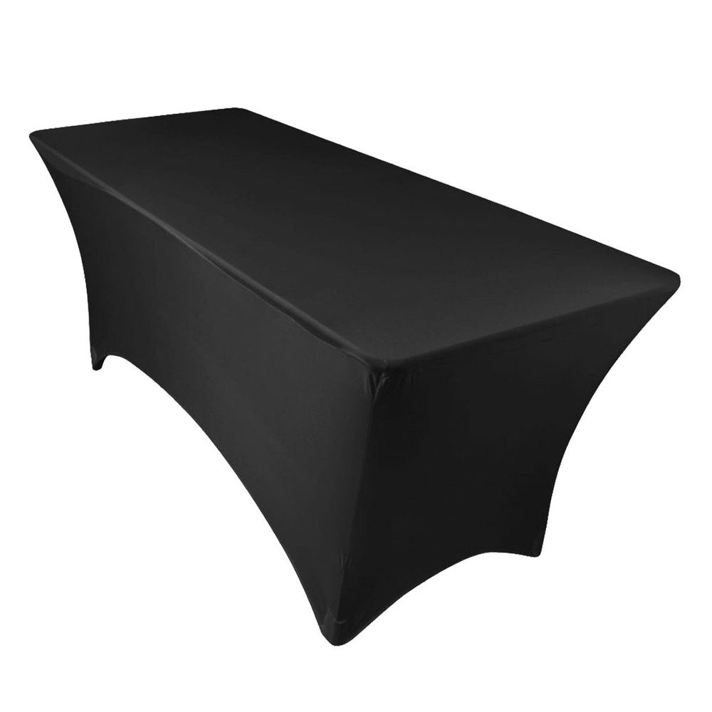 Fitted Black Spandex Tablecloths