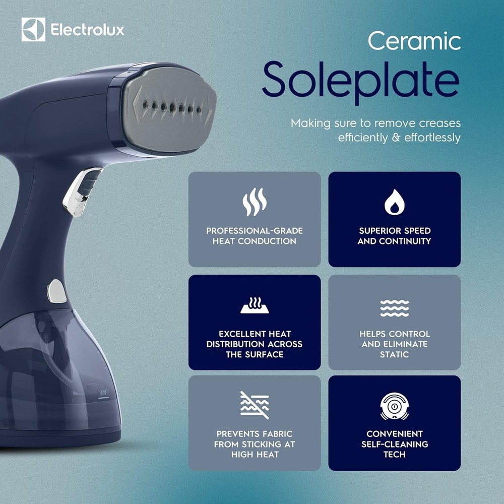 Compact Clothes Steamer with Ceramic Soleplate for Effortless Wrinkle Removal