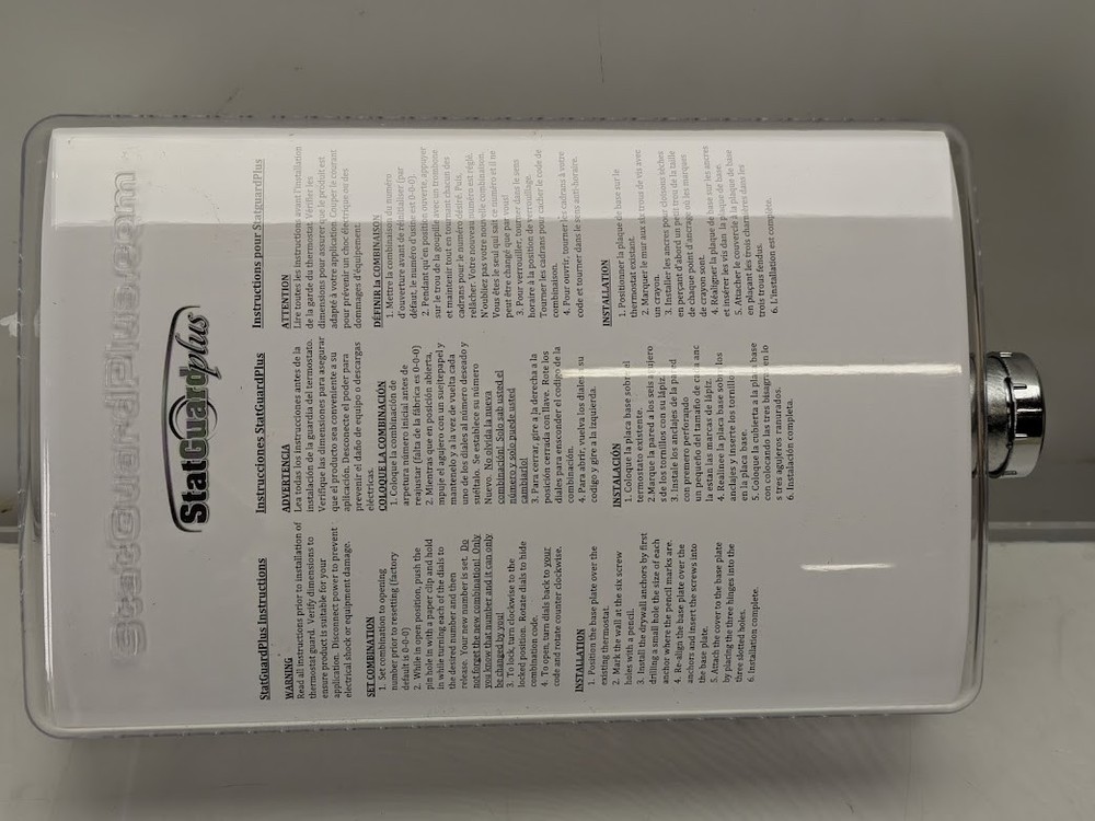 StatGuardPlus Universal Thermostat Guard Cover Clear with Changeable Code Lock