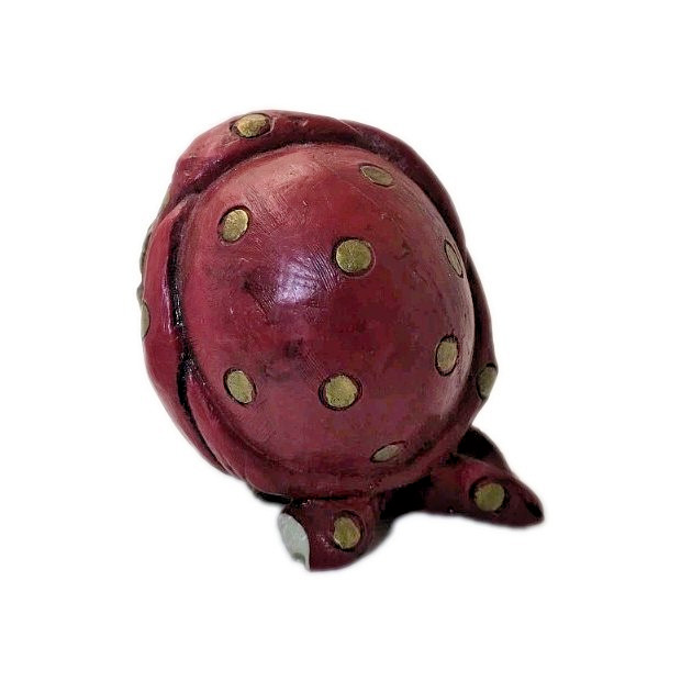 Pirate Skull Resin Statue Weathered Bone Red Head Wrap
