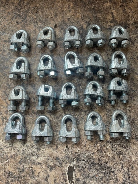 20pc Wire Rope Clamp Cable Clamp 3/8" Galvanized