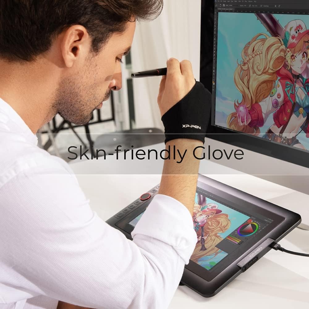 XP Pen drawing glove two finger tablet glove