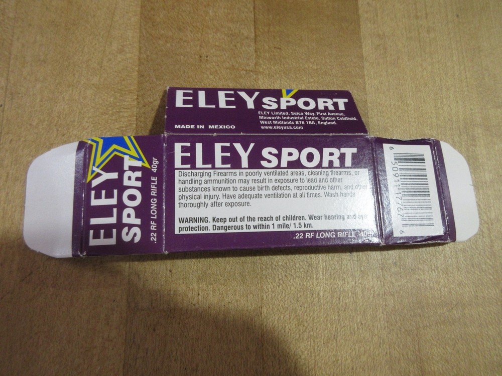 Empty Ammo Box 22 Cal Eley Sport (#27) (w20)