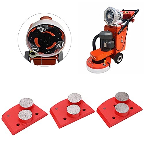 3PCS Trapezoid Diamond Grinding Pads 2-Cylinder Teeth Scraper for Granite