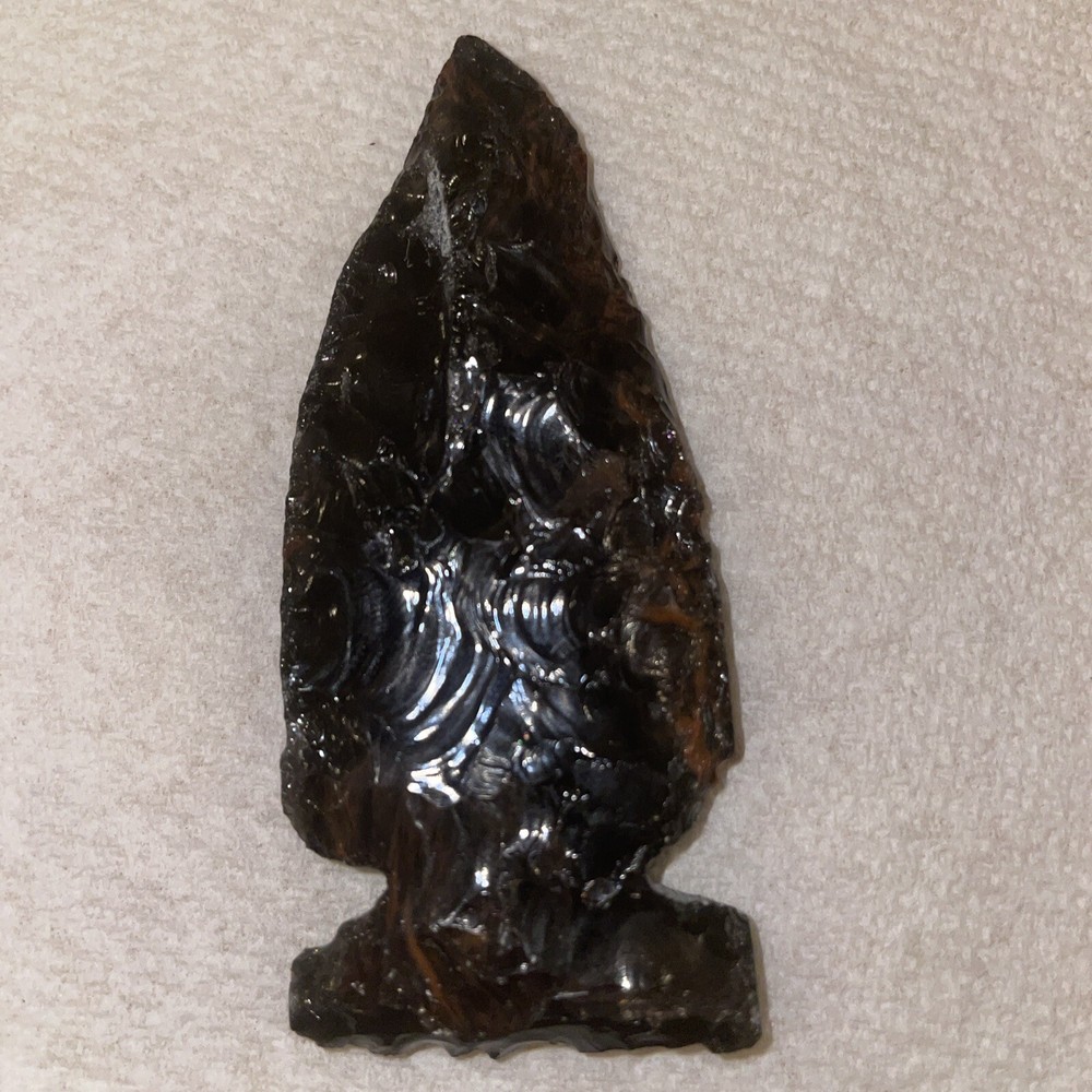 Mahogany Obsidian 2.725” arrowhead Translucent Arrow Spear