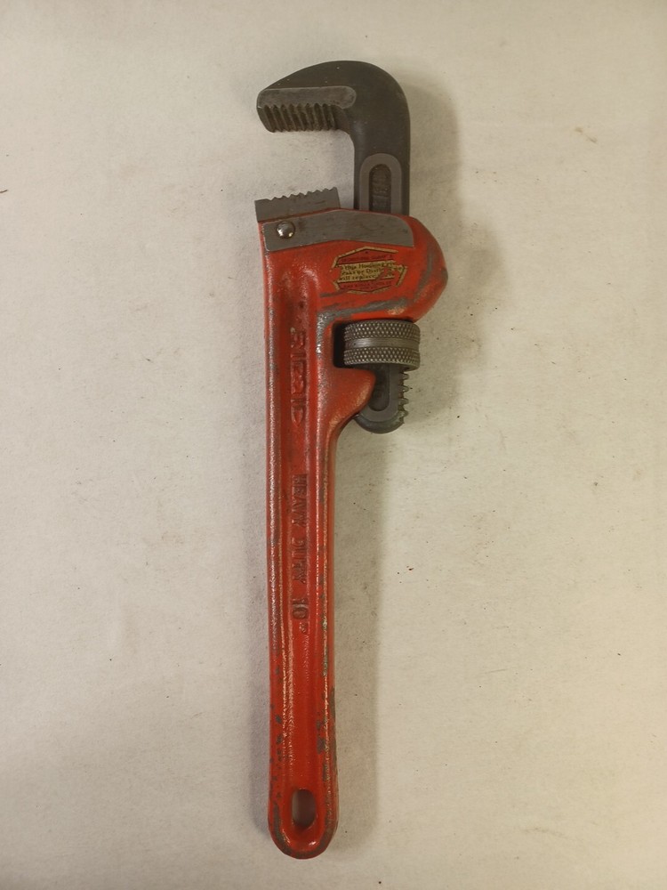 Ridge Tool Co 10" Adjustable Offset Pipe Wrench USA Ohio Vintage Tool