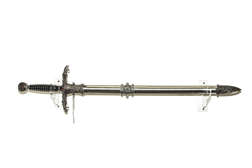 Clear Acrylic Horizontal Sword Wall Mount Brackets for 1" wide Sword (A062A)